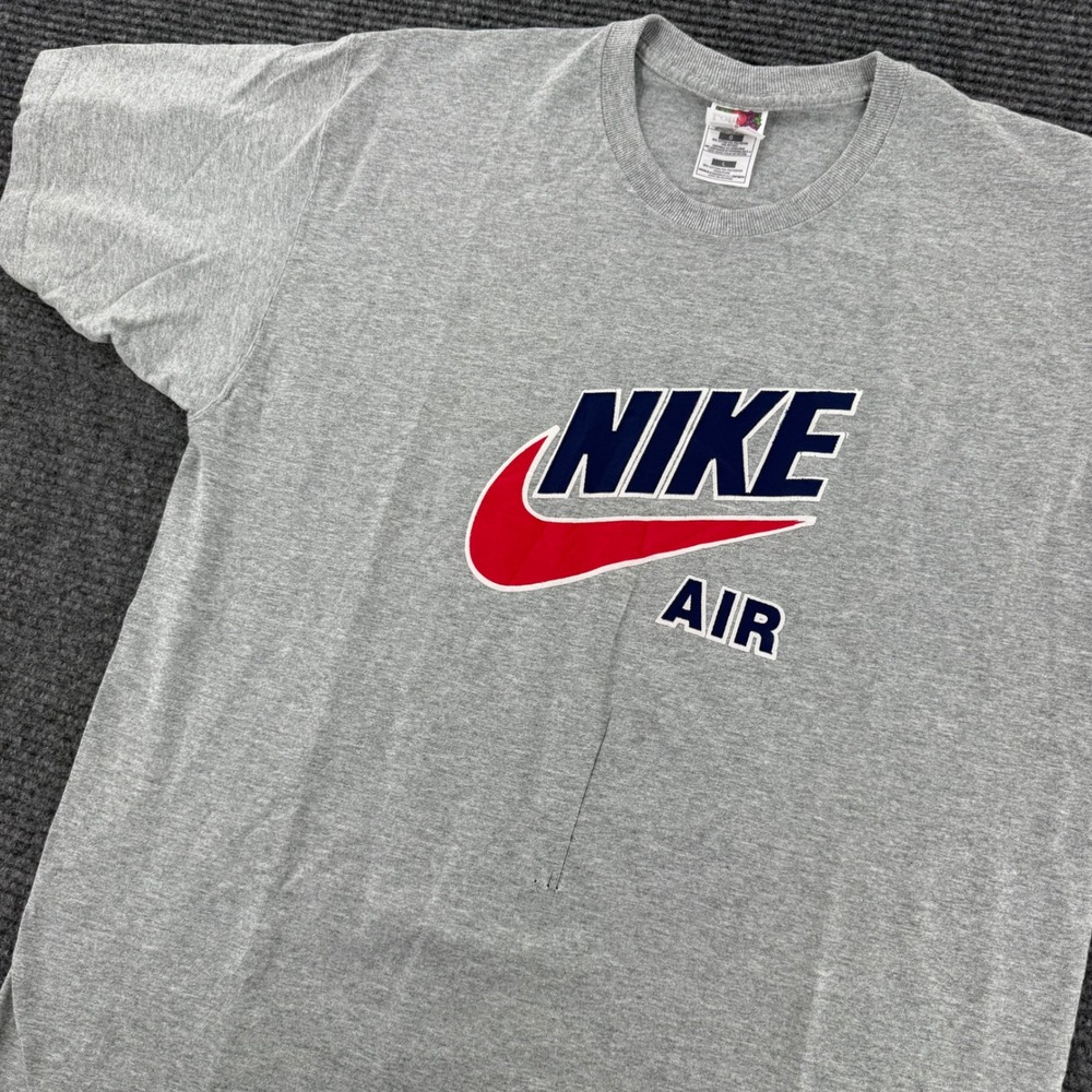 Vintage Nike Air Mens Large Gray Fruit of the Loom Lofteez Graphic T Shirt